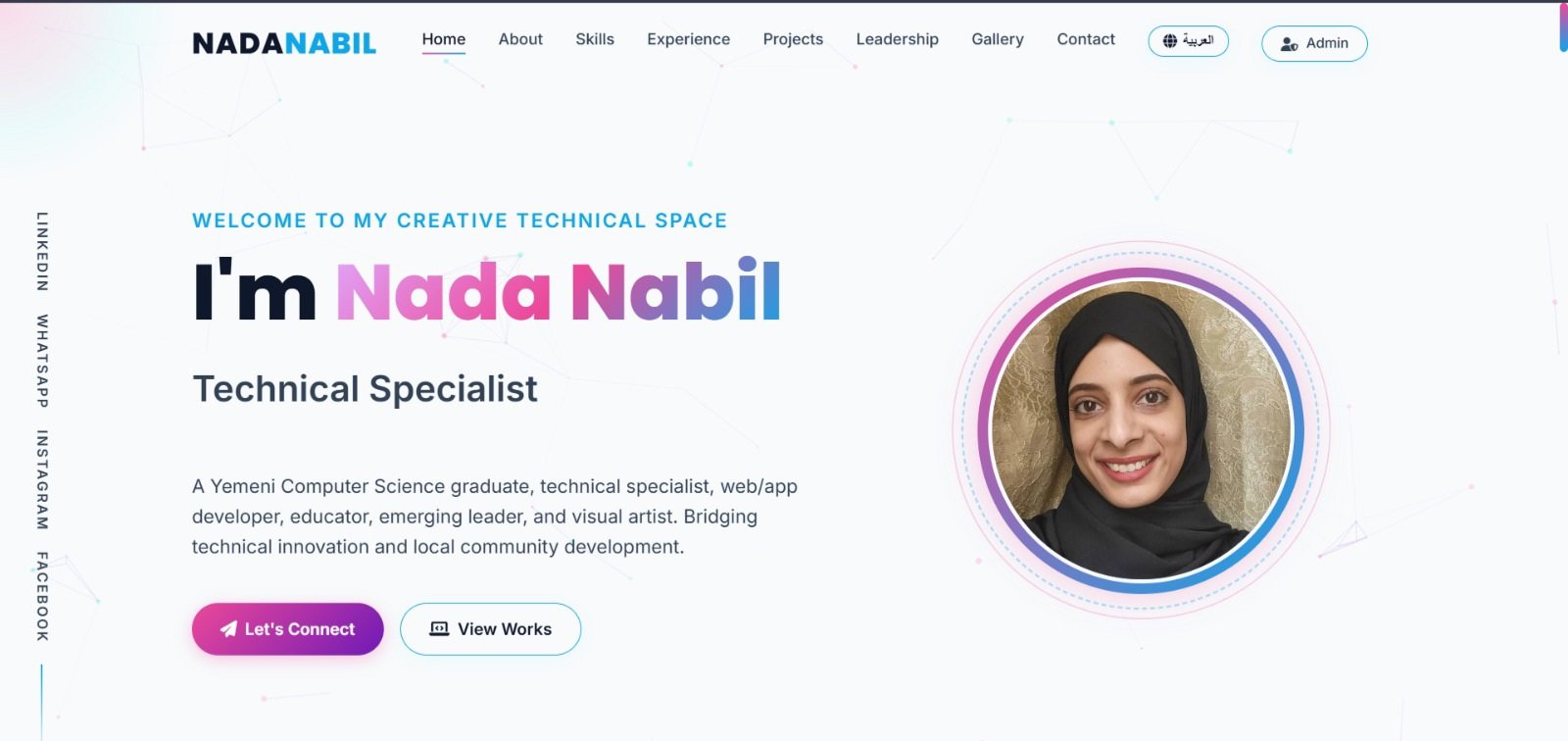 Personal Portfolio Website Mockup